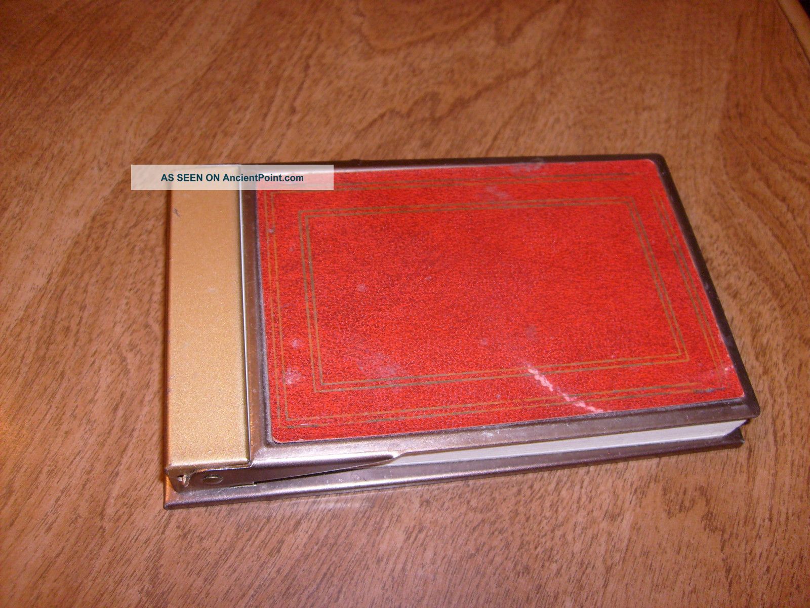 Art Deco Metal Paper Pad And Photo Holder Rare Metalware photo