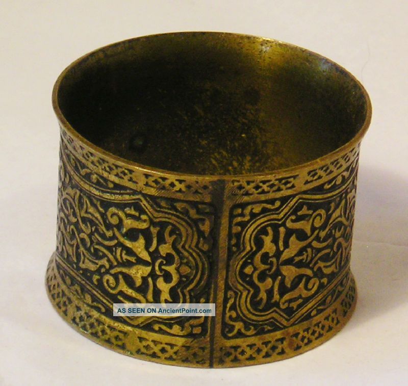 Vintage English Brass Napkin Holder S3 Metalware photo