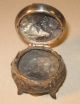 Vintage Round Metal Box Metalware photo 5