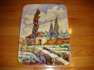 Italy/porcelain Signed/numbered Art Plaque 10.  25x14 Painted Landscape photo