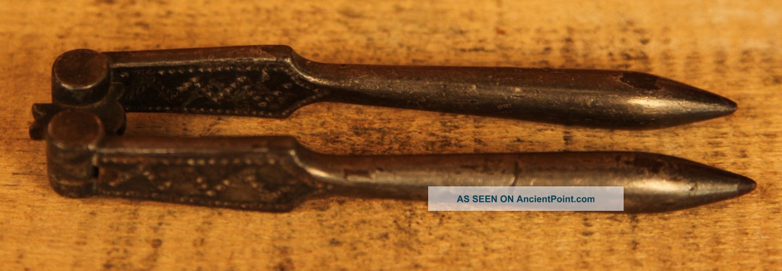 Antique Reversible Ornate Early 1800 ' S Nut Cracker Metalware photo
