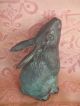 Vintage Rabbit,  Hare Bronze Figurine With Detail Metalware photo 2