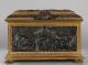 Early English Antique Patinated & Gilt Bronze Jewel Box Case Chest,  Mappin Webb Metalware photo 1