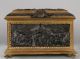 Early English Antique Patinated & Gilt Bronze Jewel Box Case Chest,  Mappin Webb Metalware photo 1