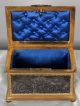 Early English Antique Patinated & Gilt Bronze Jewel Box Case Chest,  Mappin Webb Metalware photo 8