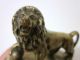 Antique Historical Lion Statue French Exquisite 1815 Battle Waterloo Solid Brass Metalware photo 4