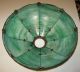 Antique 1920s 8 Panel Green Slag Glass Table Lamp Polychrome Metal Overlay Lamps photo 6