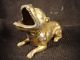 Bronze Bull Dog Cigar Ashtray Vtg Art Paperweight Sculpture Statue Jennings Bros Metalware photo 4