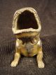 Bronze Bull Dog Cigar Ashtray Vtg Art Paperweight Sculpture Statue Jennings Bros Metalware photo 5