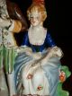 Antique Porcelain Victorian Couple Figurine Figurines photo 3