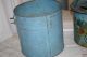 Vintage Painted Blue Minnow Full Floating Bucket Or Pail Shabby Decor Vessel Metalware photo 5