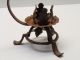 Antique Old Metal Base Candle Holder Rustic Base Light Lamp Stand Missing Shade Metalware photo 11