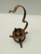 Antique Old Metal Base Candle Holder Rustic Base Light Lamp Stand Missing Shade Metalware photo 1