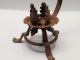 Antique Old Metal Base Candle Holder Rustic Base Light Lamp Stand Missing Shade Metalware photo 4