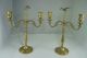 Antique Americana Brass Candlestick/holder Eagle Decor 2 Arm A Pair Metalware photo 10