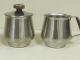 1960 ' S 18 - 8 Stainless Steel Coffee / Tea Pot,  Sugar Bowl & Creamer Set Metalware photo 2