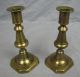 Pair Of Early Push - Up Brass Candlesticks/holders Metalware photo 1