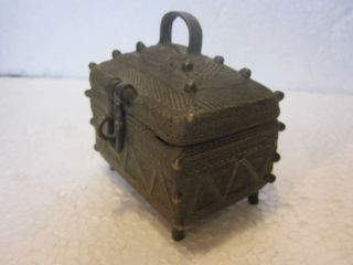 An Old Solid Brass Baster Box. photo