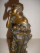 Antique Listed Franz Iffland German 19/20thc Boy Bronze Sculpture Metalware photo 4