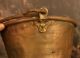 Circa 1840 ' S Antique Cast Copper Pot With Ornate Twist Wrought Iron Handle Metalware photo 2