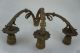 Antique Brass Triple Wall Sconce/candlestick Metalware photo 5