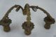 Antique Brass Triple Wall Sconce/candlestick Metalware photo 6
