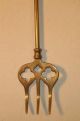 Ornate Brass Toasting Fork With Ship Handle Metalware photo 1
