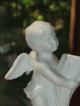 Vintage White Bisque Porcelain? Angel Bud Vase European? Adorable Mint Condition Figurines photo 1