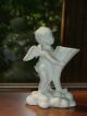 Vintage White Bisque Porcelain? Angel Bud Vase European? Adorable Mint Condition Figurines photo 2