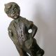 1900 Austrian/german Miniature Bronze Figurine - Smoking Boy - Schmidt - Felling? Metalware photo 2