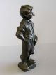 1900 Austrian/german Miniature Bronze Figurine - Smoking Boy - Schmidt - Felling? Metalware photo 4