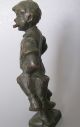 1900 Austrian/german Miniature Bronze Figurine - Smoking Boy - Schmidt - Felling? Metalware photo 5