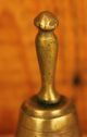 Antique Circa 1840 ' S Solid Bronze Bell With Turned Bronze Handle,  19th Century Metalware photo 1