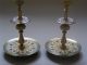 French Bronze Dore Champleve Enamel Candlesticks,  French Morocan Influence Metalware photo 4