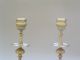 French Bronze Dore Champleve Enamel Candlesticks,  French Morocan Influence Metalware photo 8