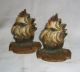 Antique Cast Iron 115 Masted Sailing Ship Bookends Metalware photo 5