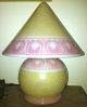 Art Deco Czech Bellova Pink Art Glass Lamp Lamps photo 1