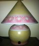 Art Deco Czech Bellova Pink Art Glass Lamp Lamps photo 2