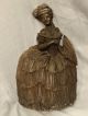 Antique Victorian Old Cast Metal Southern Bell Lady Statue Figurine Doorstop Metalware photo 3