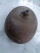 1800s Antique Hot Water Bottle Sled Warmer Copper Brass All Stopper Cap Metalware photo 11
