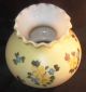 Large Yellow Hand Painted Milk Glass Lamp Shade Lamps photo 1