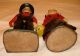 Antique Cast Iron Amos Annie Amish Man & Woman Doorstop Metalware photo 2