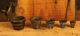 Small Circa 1840 ' S Complete Set Of Six Piece Cast Brass Nesting Weight Set Metalware photo 4