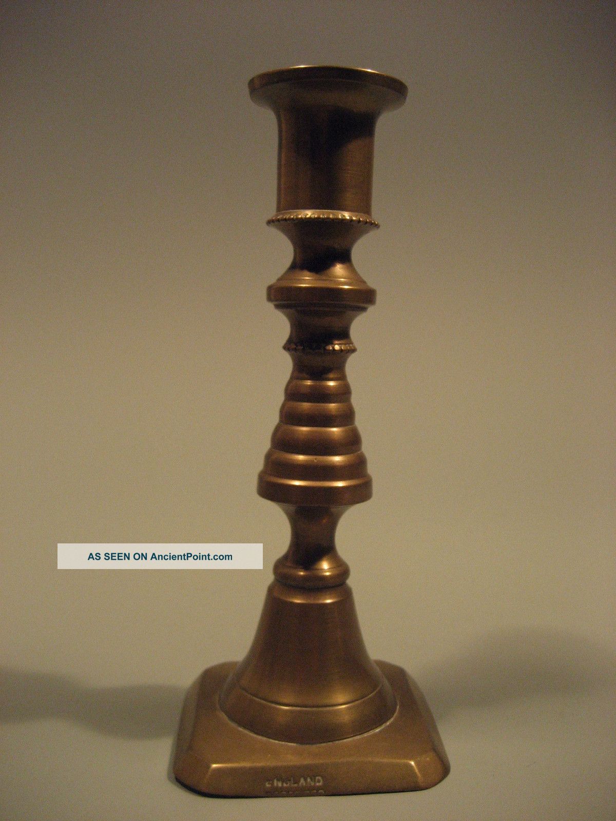Two Fine Old Pair ' S Of Brass English Candlesticks Ca. 1900