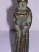 Bronze Bearded Bare Footed Robed 9 Inch Monk Or Brother W/ Tray Metalware photo 1