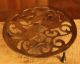 Antique Victorian Handmade Trivet Pair Of Birds In Tree Metalware photo 2