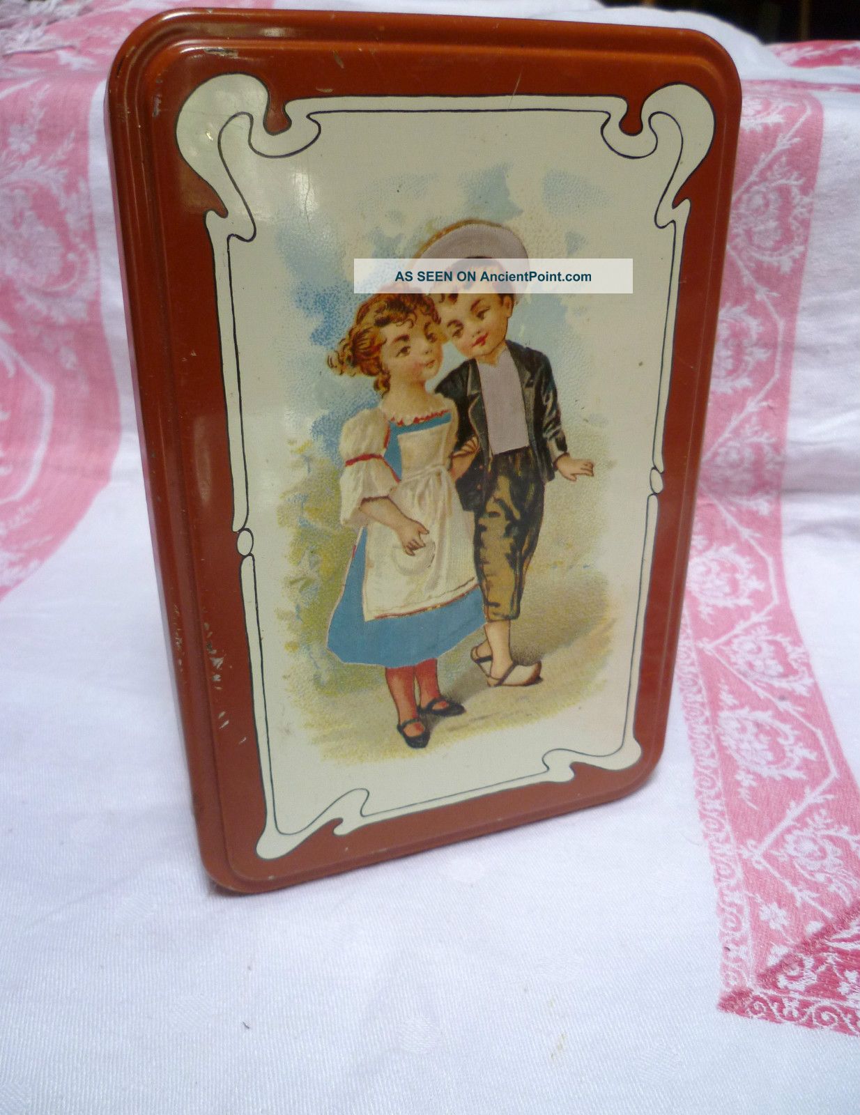 Vintage French Advert Chocolate Box Illustrated : Poulain Metalware photo
