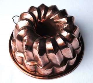 Antique French Copper Mold Hammered photo
