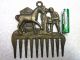 Antique Vintage Bronze Horse Statue Hair Comb Ornate Decorative Metalware photo 1