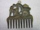 Antique Vintage Bronze Horse Statue Hair Comb Ornate Decorative Metalware photo 2